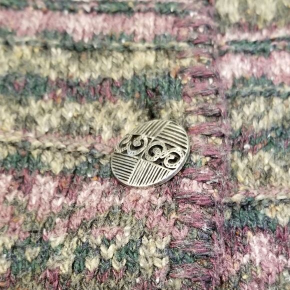 Alps fair isle Sweater Womens Cardigan Sz M Wool Button up USA Vintage - Picture 7 of 11